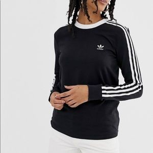 Adidas Three Stripes Long Sleeve Tee NWT